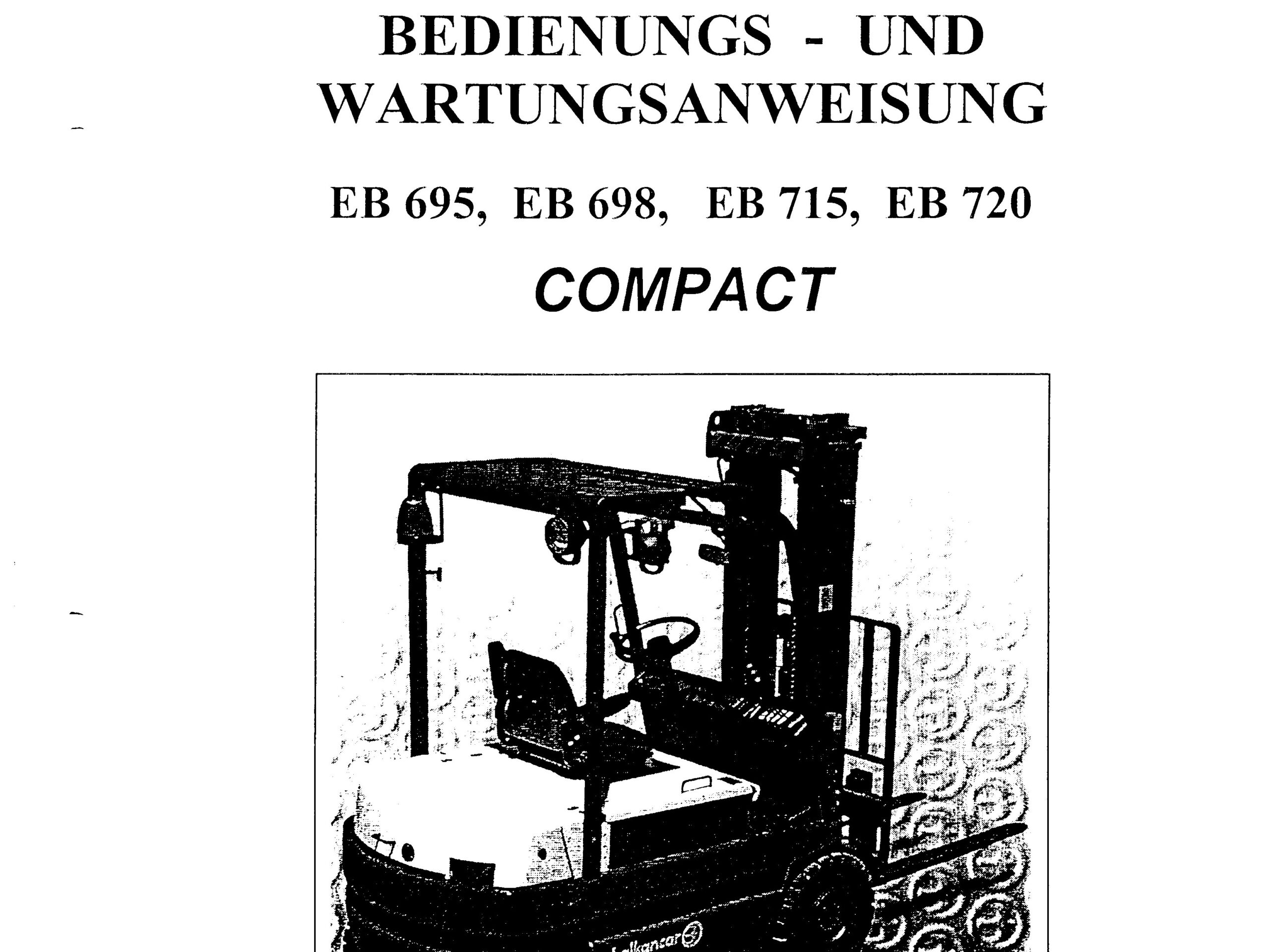 Balkancar Bedienungs und Wartungsanleitung EB 695, EB 698, EB 715, EB 720 1