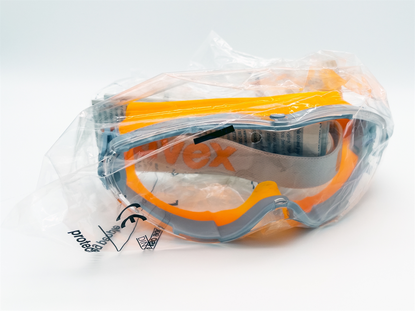 UVEX Schutzbrille ultrasonic grey orange, clear, supravision excellence