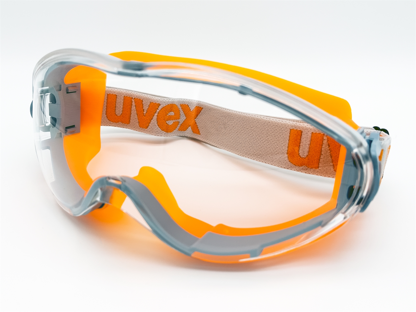 UVEX Schutzbrille ultrasonic grey orange, clear, supravision excellence