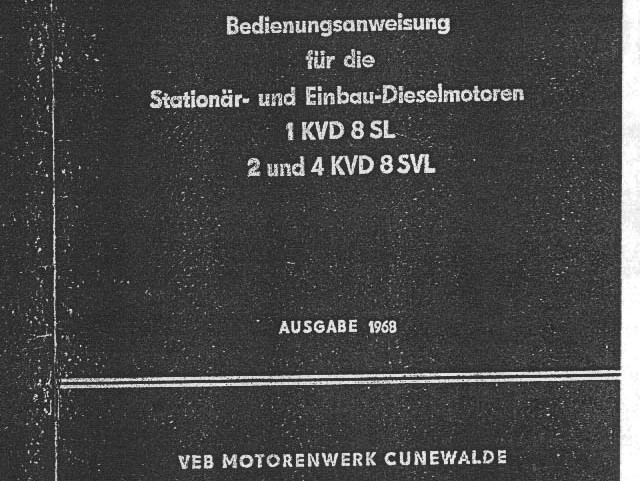 Bedienungsanleitung Cunewald 1KVD 8SL, 2KVD 8SVL, 4KVD 8SVL 1