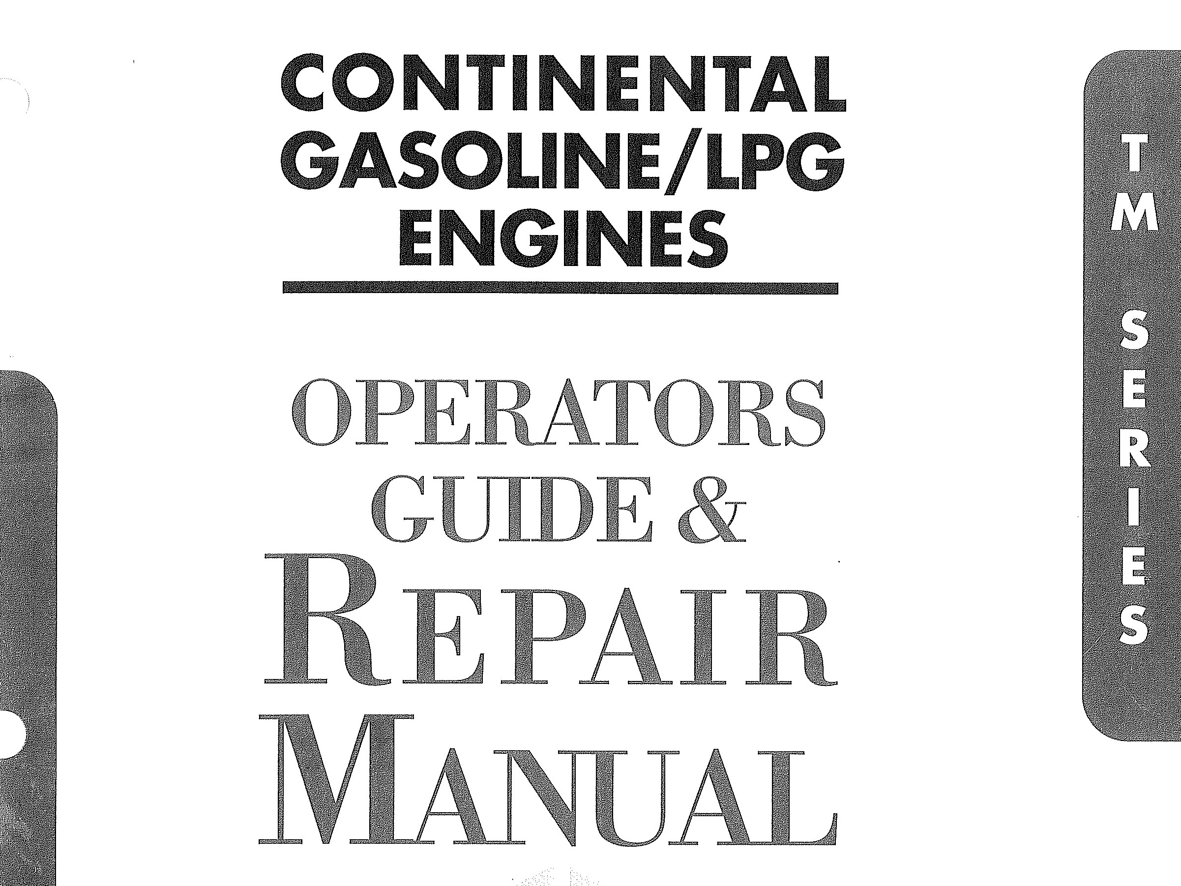 Repair Manual Wiscon Total Power Continental Gasoline Engines TM20 TM27 1