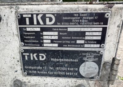 TDK Scherenhubarbeitsbühne 101 12